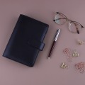 Miniatyrbild 6 av 7: A6 PU-läder anteckningsblock pärm påfyllningsbar 6-ring pärm för A6