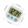 Miniatyrbillede 4 af 5: 3 Pack Digital Køkken Timer Magnetisk Bagside Stort LCD Display Høj Alarm Minut Sekund Optælling Nedtælling Med ON/OFF kontakt til køkken, hjemmearbejde,