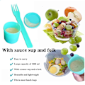 Miniatyrbild 4 av 5: Färsk sallad to go behållare set, Keep Fit sallad måltid shaker kopp med gaffel och salladsdressing hållare