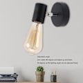 Miniatyrbillede 7 af 8: Moderne væglampe E26 E27 Jern Justerbar Vægmounted Lampe Lysarmatur Sæt til Soveværelse Stue 85 til 265V Mat Sort