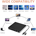 Pikkukuva 3 / 8: Ulkoinen DVD-asema, Amicool USB 3.0 Type-C CD DVD +/-RW optinen