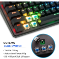 Miniatyrbild 2 av 8: Tecware Phantom 87 Key Mekanisk Tangentbord, RGB led, Outemu