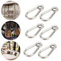 Miniatyrbillede 1 af 8: 10 stk. Snap Hook Fjeder Karabiner Klips Spænde Rustfrit Stål til Camping Klatring Hængning M5