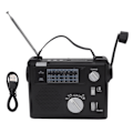 Pikkukuva 1 / 10: Käsikampi radio AM FM SW Multi Band LED hätäradio MP3-soittimella U-levyn tallennuskorttipaikka