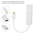 Miniatyrbild 3 av 8: Typ C TILL DP/DP TILL VGA Kaskadkombination Patch Cord Converter Adapter Kabel Tillbehör