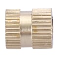 Miniatyrbillede 1 af 2: M6 Messing Cylinder Knurlet Rundt Formet Indsats Indlejrede Møtrikker (M6*12*10; 5 stk)