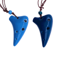 Miniatyrbillede 1 af 5: 2 stk. 6-huls keramisk mini ocarina med snor, begynder