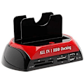 Miniatyrbillede 6 af 6: HDD-dockingstation Dobbelt harddisk-dockingstation Base til 2,5 tommer 3,5 tommer IDE / SATA USB 2.0