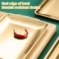 Miniatyrbilde 3 av 5: Rustfritt stålplate Rektangulær plate Håndverk dekorasjon