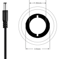 Miniatyrbillede 4 af 8: Hvid europæisk standard 122V2A strømadapter - lige 3,5*1,35