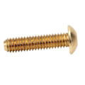 Miniatyrbillede 1 af 5: 50 stk. Hex-skrue med halvcirkelformet hoved i rent kobber Hardware Tilbehør Fastgørelseselementer M4 x 16 mm
