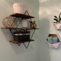 Miniatyrbilde 3 av 8: UNHO Moderne Veggmontert Diamantformet Hylle, Flytende Hyller