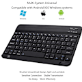 Miniatyrbillede 3 af 5: Ultra-tyndt Bluetooth-tastatur, bærbar mini trådløst tastatur, genopladeligt til Apple