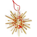 Miniatyrbild 5 av 8: com-four® 56-delat halmstjärneset - Julgransprydnad -