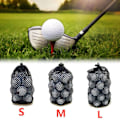 Miniatyrbillede 5 af 6: Nylon Mesh Net Bag Golf Tennis Balls Carrying Drawstring Storage