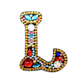 Miniatyrbild 1 av 5: A-Z 26 bokstäver diamant färgglad nyckelring full diamant special form aqua diamant konst nyckelring efter nummer
