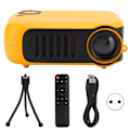 Miniatyrbild 2 av 8: Mini Portabel Projektor Hushållsprojektorer 320 x 240 Upplösning med 2-tums LCD-skärm (100-240V) Orange Svart EU