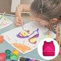 Miniatyrbillede 3 af 5: 2-delt børne kunstbluse, kunstnerbluse, vandtæt malingsforklæde