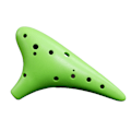 Miniatyrbillede 1 af 5: 12 Hullers Plast Alto C Ocarina, Gaveidé til Begyndere