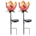 Miniatyrbild 2 av 8: Solcellsdrivna Dekorationslampor för Trädgård, Vattentät Utomhusbelysning med Blomformad Design, Trädgårdsspettlampor för Uteplats Gräsmatta, Automatisk Solcell