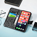Miniatyrbillede 4 af 5: PU Læder Stativ Kortholder Strap Flip Cover til iPhone 14