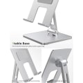 Miniatyrbilde 5 av 8: Tabletstativ for skrivebord, stabil tabletholder med tung og