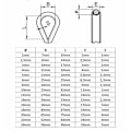 Miniatyrbillede 2 af 5: Wire-øjer 4mm rustfrit stål [20 stk] A4 AISI316 Inox |HEAVYTOOL