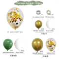 Miniatyrbillede 2 af 5: Olivengrøn Balloner Arch Garland Kit - Hvid Olivengrøn Guld C