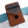 Miniatyrbillede 4 af 5: 17-tangenters kalimba tommelfingerklaver; stemmehammer, fingerdæksler, tangent