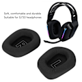 Miniatyrbilde 7 av 8: Øreputer Profesjonell Lyd Isolasjon Headset Øreputer Erstatning med Myk Pustende Mesh for G733 Headset Svart