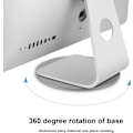 Miniatyrbillede 5 af 5: Base pivotante de monitor de rotation à 360°, support de plaque tournante pour écran d'ordinateur en alliage d'aluminium argenté, base