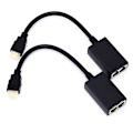 Miniatyrbilde 2 av 2: 30M HDMI over RJ45 CAT5e CAT6 LAN Ethernet Balun Extender Repeater opptil 1080P