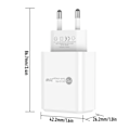 Miniatyrbild 4 av 5: USB-C Snabbladdare Snabbadapter Plug Reseadapter Konverter