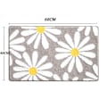 Miniatyrbillede 2 af 7: Blå bademåtte sød tusindfryd bademåtte skridsikker vaskbar bademåtte hvid og gul blomst bademåtte blød brusebadsmåtte absorberende bademåtte 60x120cm