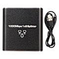 Miniatyrbillede 2 af 8: Ethernet Splitter RJ45 Netværksport 1 til 2 Port Aluminiumlegering Gigabit Netværksswitch 1000Mbps