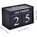 Miniatyrbild 6 av 7: Trä skrivbord block kalender - evig block månad datum display