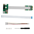 Miniatyrbild 2 av 2: Mini PCI-E till PCI-E 1X Förlängningssladd USB Förlängningskabel med Öppen PCI-E 1X Slot