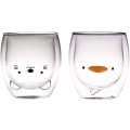 Miniatyrbillede 1 af 7: Hwagui - Sød kop Dobbelt vægget glas krus, glas espresso kop,