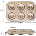 Miniatyrbillede 2 af 7: PHABULS Donutform, Mini Donutforme Nonstick 6 Hulrum, Plade
