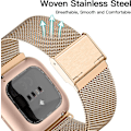 Pikkukuva 2 / 8: Metallista valmistetut rannekkeet, jotka ovat yhteensopivia Fitbit Versa/Fitbit Versa 2 -rannekkeen kanssa