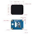 Miniatyrbild 6 av 8: 1,69-tums IPS LCD-skärmmodul 240x280 upplösning SPI-gränssnitt 262K färger LCD-modul för Raspberry Pi för STM32