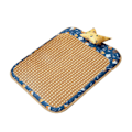 Miniatyrbild 4 av 5: Hund Rattan Kylmatta Bite Resistent Bekväm Andningsbar Katt Kylmatta för Sommar L Blå