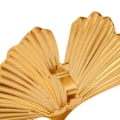 Miniatyrbillede 3 af 5: Jern Røgelse Spoleholder Ginkgo Blad Formet Røgelse Brændende Støtte Stativ til Hjem Dekoration Guld