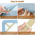Miniatyrbilde 4 av 5: Héloise 8 stykker justerbare stropper for laken elastisk