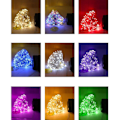 Miniatyrbild 4 av 5: Solar String Lights, 65,6 fot 200 LED 8 Patterns, Christmas Str blue