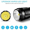 Miniatyrbillede 3 af 5: USB Genopladelig LED Lommelygte Ultra Kraftig 3000 Lumen CREE XHP50 Lommelygte, 5 Tilstande IP65 Vandtæt Militær Zoomable til Camping Vandring