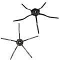 Pikkukuva 6 / 10: 2 kpl sivuharjakorvausosaa XIAOMI Roborock S6 S5 E35 E2 -pyyhkäisyrobotille, musta