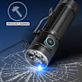 Miniatyrbild 2 av 5: Taktisk Ficklampa Uppladdningsbar, Kompakt Magnetisk Enkel Portabilitet, Superstark 3000 Lumen Max Effekt, med Minnesfunktion & USB-C Laddning,