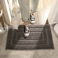 Miniatyrbilde 7 av 7: Tykke grå baderomsgulvmatter, toalettmatter, toalett sklisikre matter, husholdningstepper 50*80cm