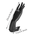 Miniatyrbillede 6 af 6: Resin Mannequin Hånd Finger Smykker Ring Armbånd Display Holder Stativ (Resin Sort)